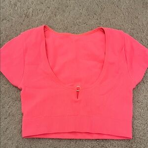 Aerie Bright Pink Crop Top